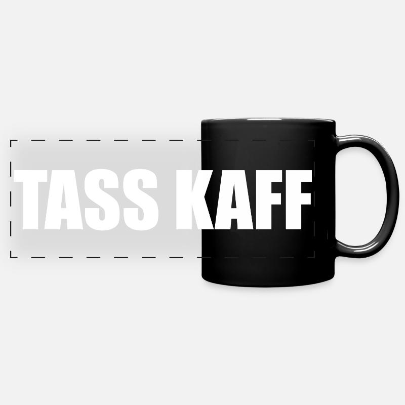« Tass Kaff » - wob - Mug panoramique uni - noir