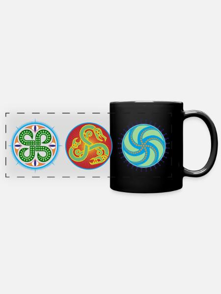 Bild Steine 2 - Panorama-Tasse farbig - Schwarz
