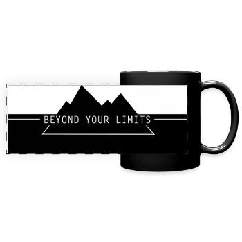 Beyond your limits - Full Colour Panoramic Mug - black - Front