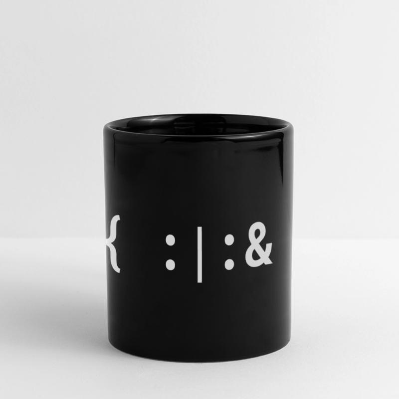 Bash Fork Bomb Weiß - Unix/Linux Hacker Design Panorama-Tasse farbig