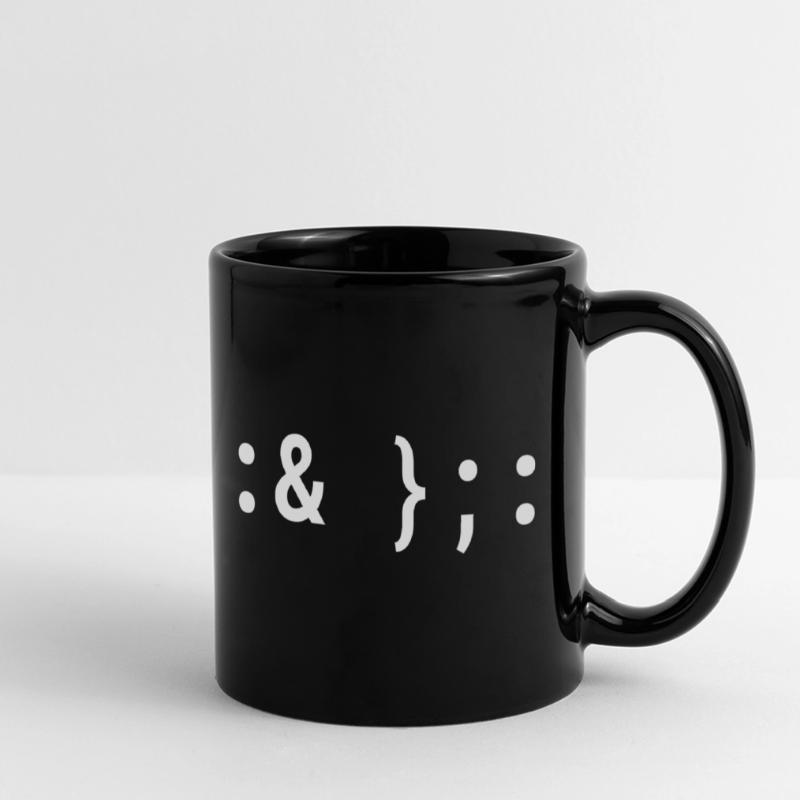 Bash Fork Bomb Weiß - Unix/Linux Hacker Design Panorama-Tasse farbig