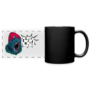 Gorilla $@#© - Panorama-Tasse farbig - Schwarz - Vorne