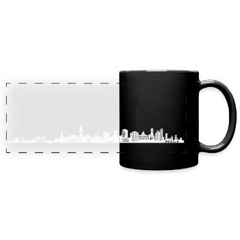 Kieler Skyline 2 by Constantin - Panorama-Tasse farbig - Schwarz - Vorne
