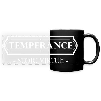 Stoizismus Geschenk Stoische Tugend Temperance - Panorama-Tasse farbig - Schwarz - Vorne