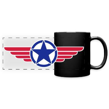 US Star - Full Colour Panoramic Mug - black - Front