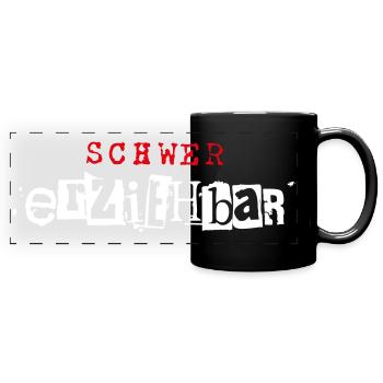 Schwer erziehbar - Panorama-Tasse farbig - Schwarz - Vorne
