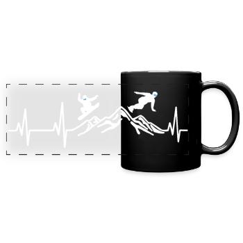 Snowboard Snowboarder Snowboarden - Winterurlaub - Panorama-Tasse farbig - Schwarz - Vorne