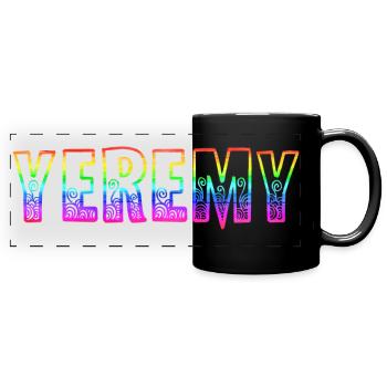 yeremy rs regenbogen - Panorama-Tasse farbig - Schwarz - Vorne