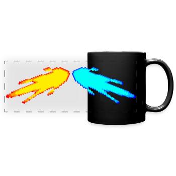 Attaque rétro - Mug panoramique uni - noir - Devant
