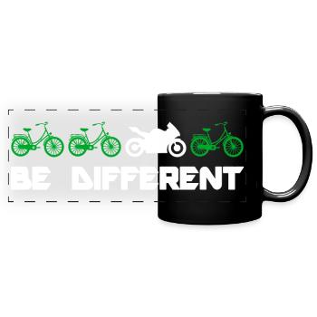 être différent moto moto super voiture de sport - Mug panoramique uni - noir - Devant