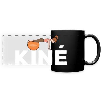 Kiné Cadeau pour Masseur Kinésithérapeute - Mug panoramique uni - noir - Devant