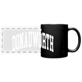Donauwörth - Panorama-Tasse farbig - Schwarz - Vorne