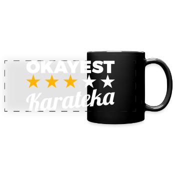 Durchschnittlicher Karateka - Panorama-Tasse farbig - Schwarz - Vorne