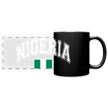 Drapeau du Nigéria - Mug panoramique uni - noir - Devant