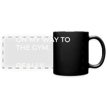 On the way to training. Really. - Full Colour Panoramic Mug - black - Front