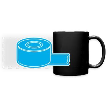 Klebeband Tape Rolle Outline - Panorama-Tasse farbig - Schwarz - Vorne