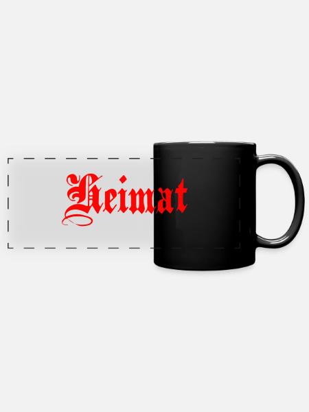 heimat - Panorama-Tasse farbig - Schwarz