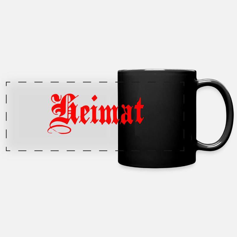 heimat - Panorama-Tasse farbig - Schwarz