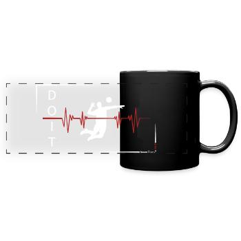 Volleyballer - Puls - Panorama-Tasse farbig - Schwarz - Vorne