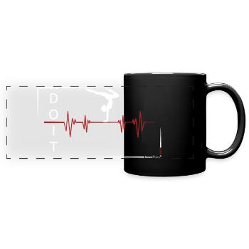 Turnerin - Puls - Panorama-Tasse farbig - Schwarz - Vorne