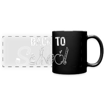 Back to school - Panorama-Tasse farbig - Schwarz - Vorne