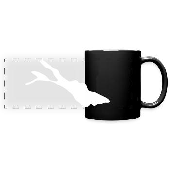 Bodensee - Panorama-Tasse farbig - Schwarz - Vorne