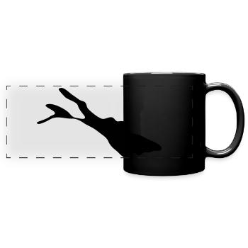 Bodensee - Panorama-Tasse farbig - Schwarz - Vorne