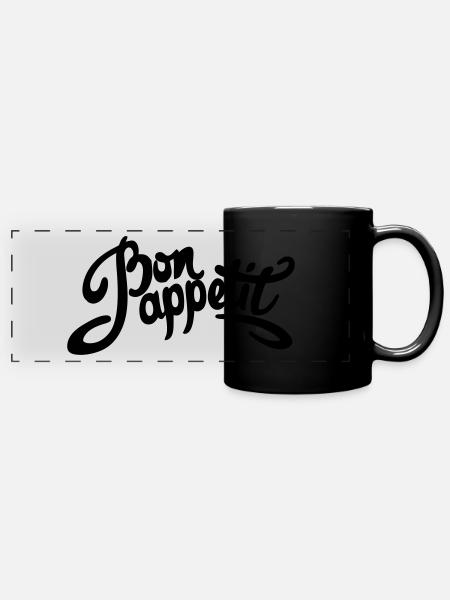 bon appetit - Mug panoramique uni - noir