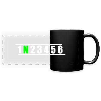 Moto cadeau idée cadeau pour les motocyclistes - Mug panoramique uni - noir - Devant