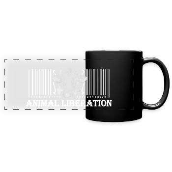 Animal Liberation - Full Colour Panoramic Mug - black - Front