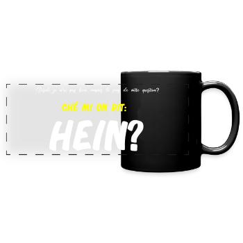 T shirt humour chti homme femme - Mug panoramique uni - noir - Devant