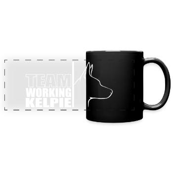 ÉQUIPE Travail Kelpie Chiens Chien de troupeau Chiens Wilsigns - Mug panoramique uni - noir - Devant