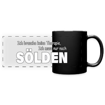 Therapie SÖLDEN - Panorama-Tasse farbig - Schwarz - Vorne
