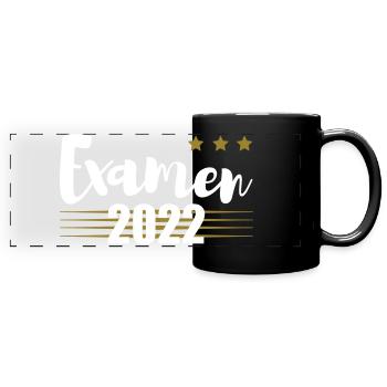 Examen 2022 gold - Panorama-Tasse farbig - Schwarz - Vorne