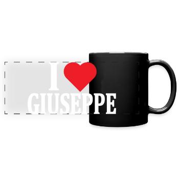 t-shirt I love Giuseppe t-shirt gift idea - Full Colour Panoramic Mug - black - Front