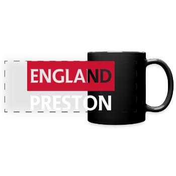 England Preston Logo-Design - Panorama-Tasse farbig - Schwarz - Vorne