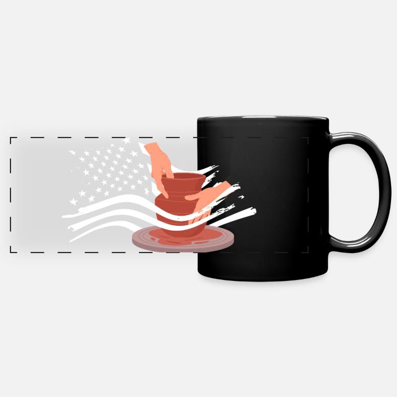 American Pottery Lovers Pottery - Full Colour Panoramic Mug - black
