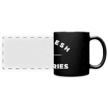 Farm Fresh Blueberries - Panorama-Tasse farbig - Schwarz - Vorne
