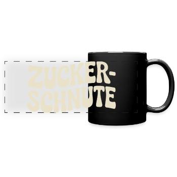 Museau sucré Dent sucrée Chocolat Sucre Museau - Mug panoramique uni - noir - Devant