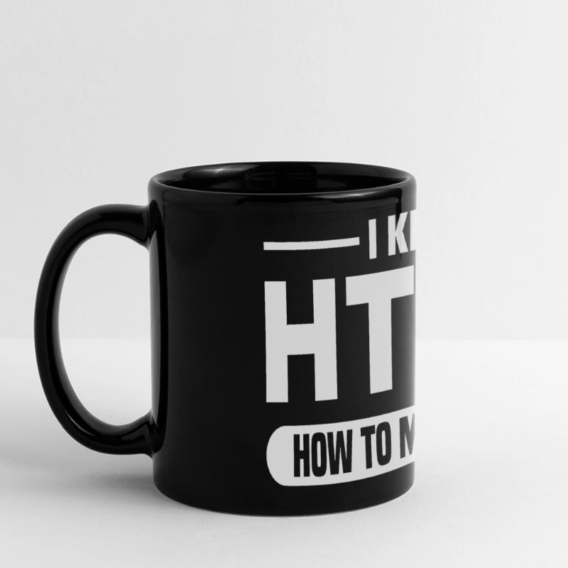 HTML Humor Code Programmierer Spruch Panorama-Tasse farbig