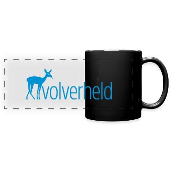 REHvolverheld - Panorama-Tasse farbig - Schwarz - Vorne