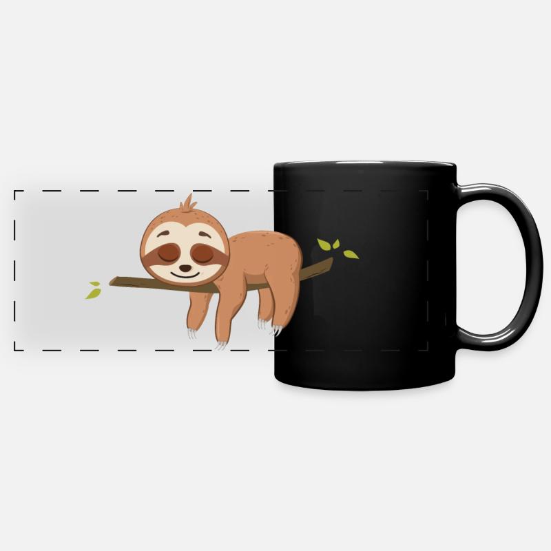sloth - Full Colour Panoramic Mug - black