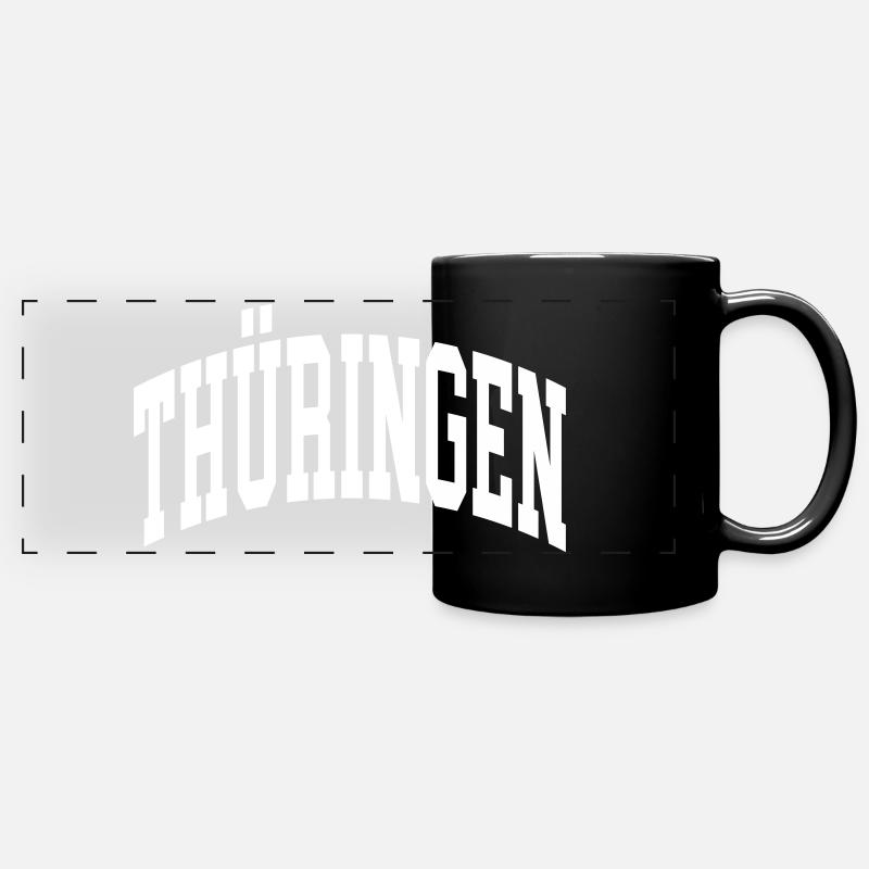 Thüringen - Panorama-Tasse farbig - Schwarz