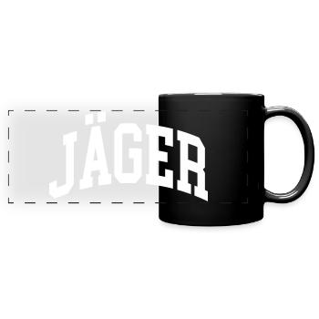 Jäger - Panorama-Tasse farbig - Schwarz - Vorne