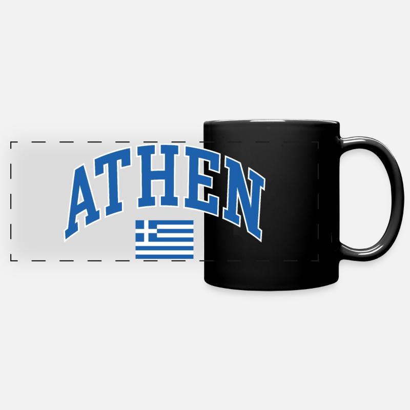 Athen - Panorama-Tasse farbig - Schwarz