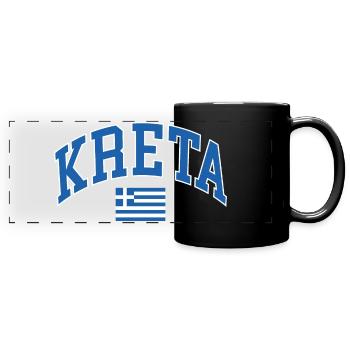 Kreta - Panorama-Tasse farbig - Schwarz - Vorne