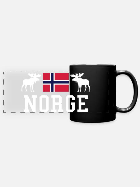 Norway - Panorama-Tasse farbig - Schwarz