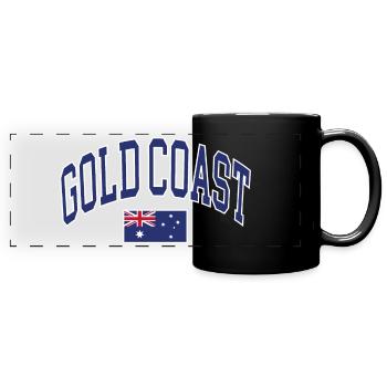 Gold Coast - Panorama-Tasse farbig - Schwarz - Vorne