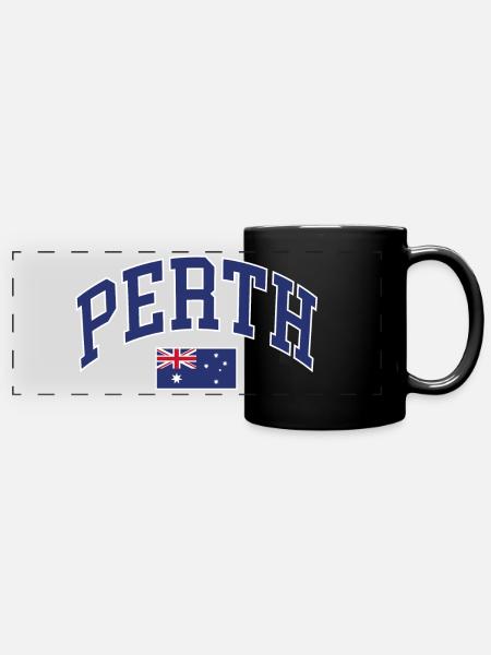 Perth - Panorama-Tasse farbig - Schwarz