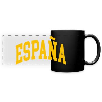 España - Panorama-Tasse farbig - Schwarz - Vorne